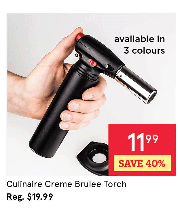 Culinaire Creme Brulee Torch (Black)