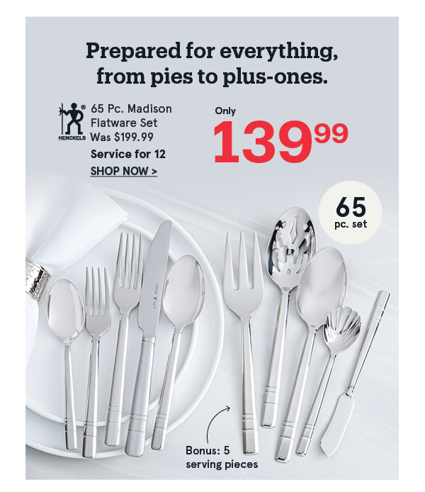 Henckels Madison Flatware - Set of 65