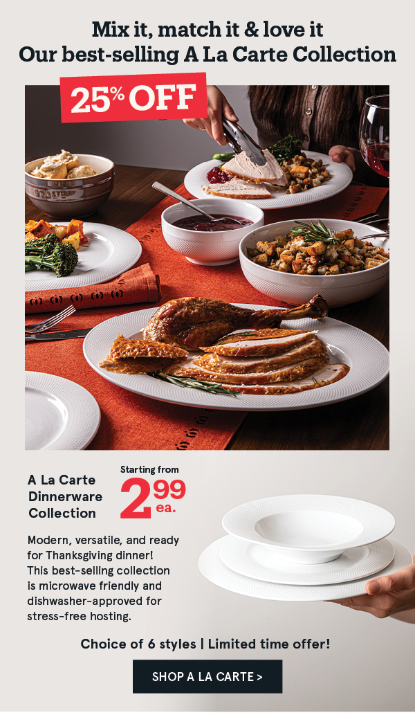 A La Carte 25% Off