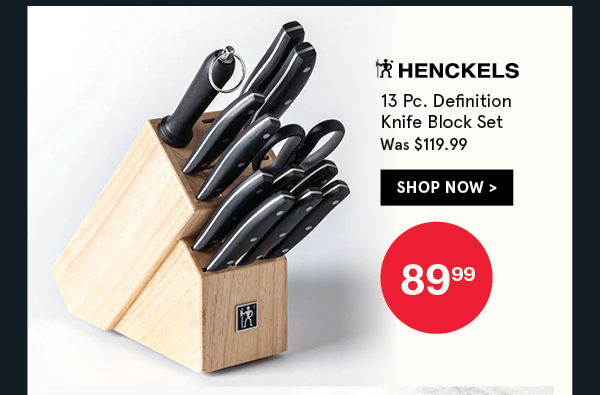 Henckels Definition Wood Knife Block Combo - Set of 13