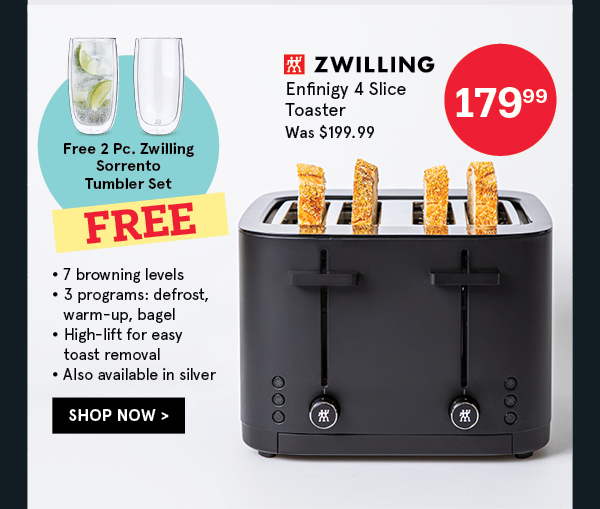 ZWILLING Enfinigy 4 Slice Toaster