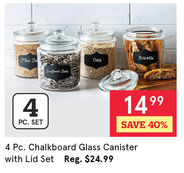 Chalkboard Glass Canister with Lid