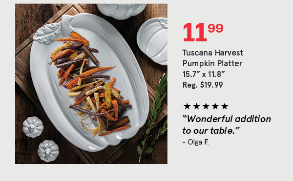 Tuscana Harvest Pumpkin Platter