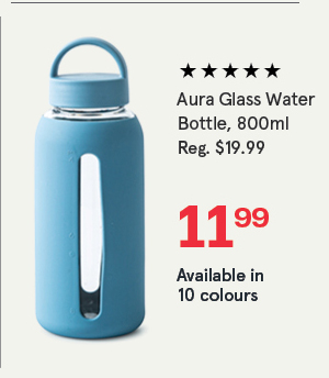 Aura Glass Water Bottles