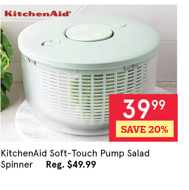 KitchenAid Soft-Touch Pump Salad Spinner