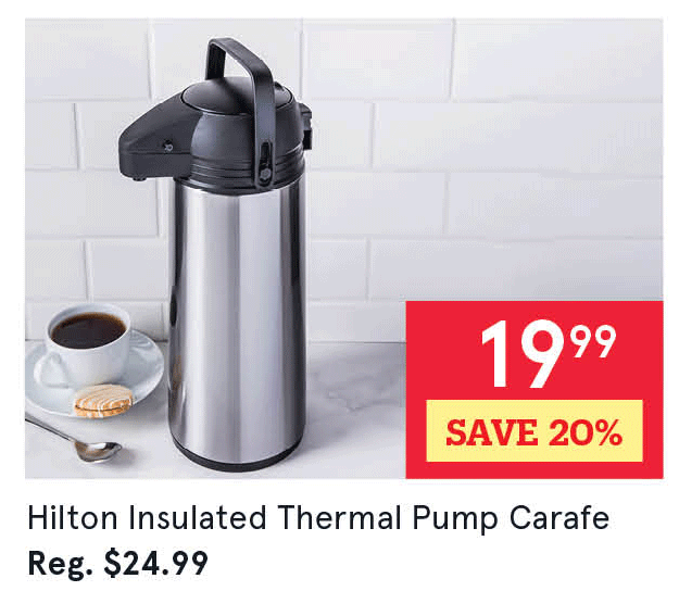 Hilton Insulated Thermal Pump Carafe