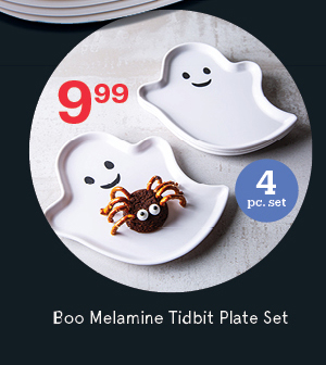 Boo Melamine Tidbit Plate - Set of 4