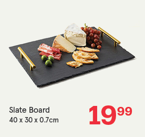 Slate Board with Gold Handles