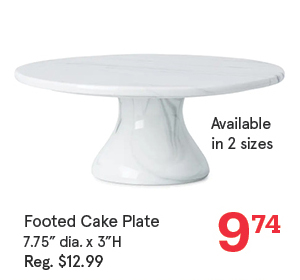 Marble Porcelain Footed Cake Plate