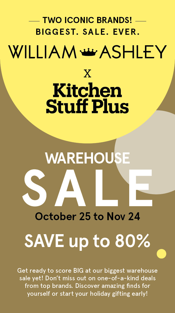 Warehouse Sale Starts Today