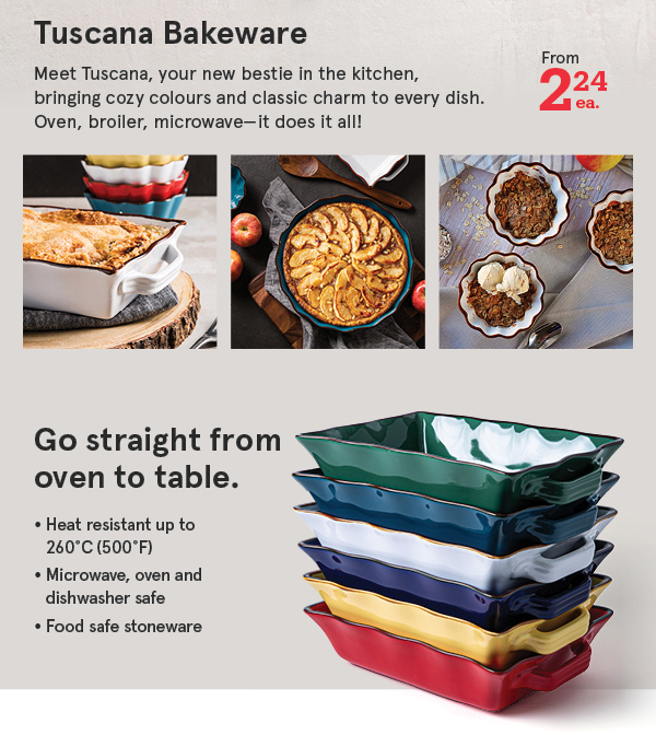 Tuscana Bakeware 25% Off