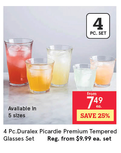  Duralex Picardie Premium Tempered Drinking Glass