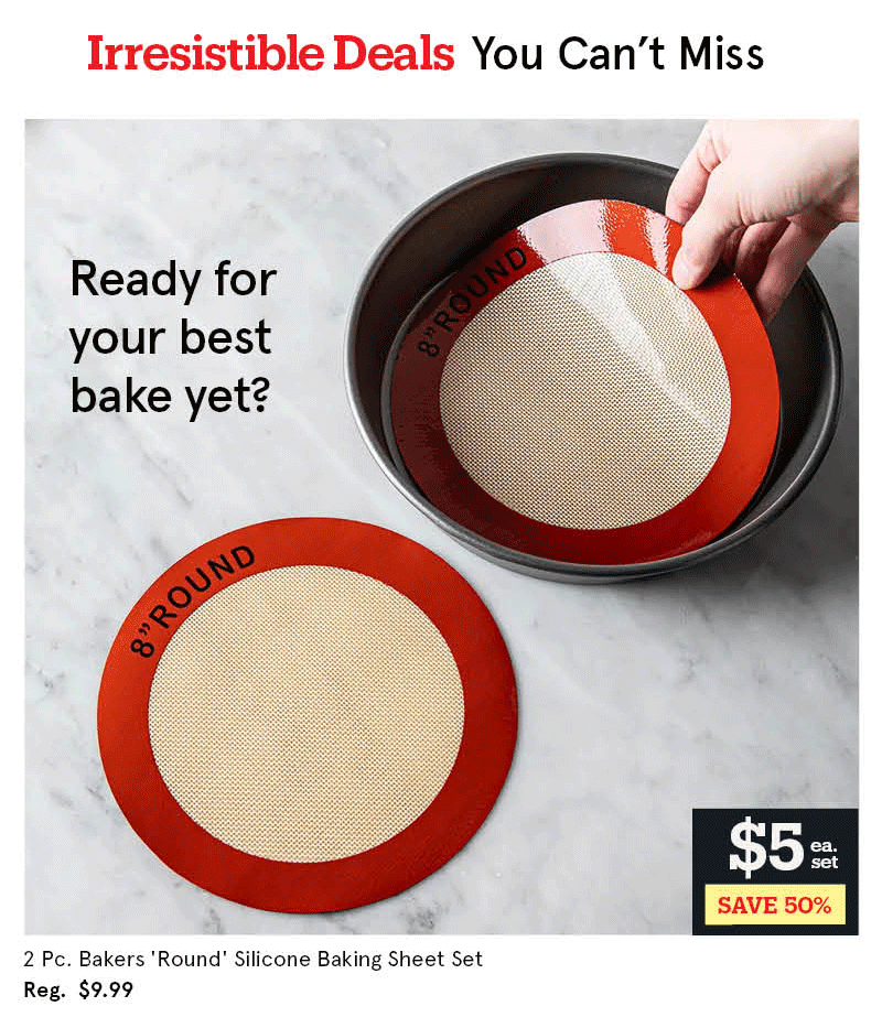 Bakers 'Round' Silicone Baking Sheet - S/2 