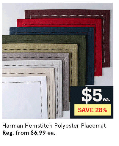 Harman Hemstitch Polyester Placemat 