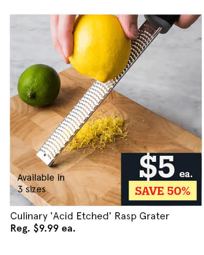 Culinary 'Acid Etched' Rasp Grater