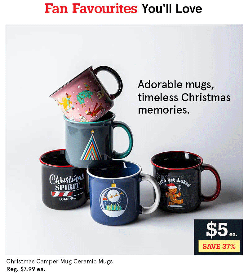 Christmas Camper Mug 'Naughty/Nice' Ceramic Mug