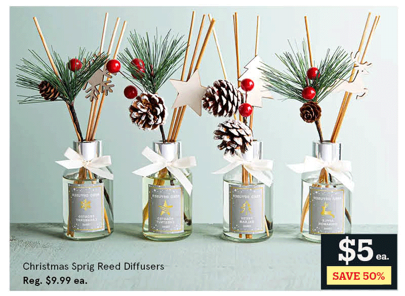 Christmas Sprig 'Frosted Cranberry' Reed Diffuser