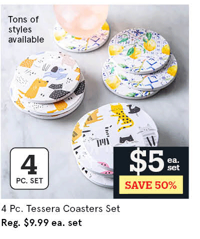 Tessera 'Lemons' Coaster - Set of 4