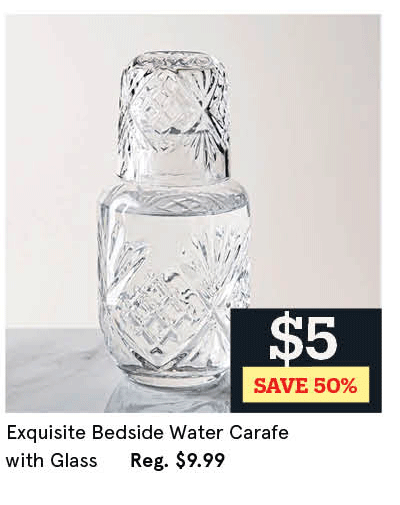 Exquisite Bedside Water Carafe with Glass