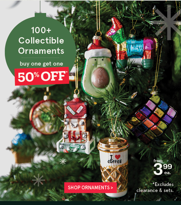 Holiday Ornaments BOGO 50% Off