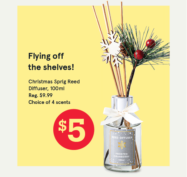 Christmas Sprig 'Frosted Cranberry' Reed Diffuser