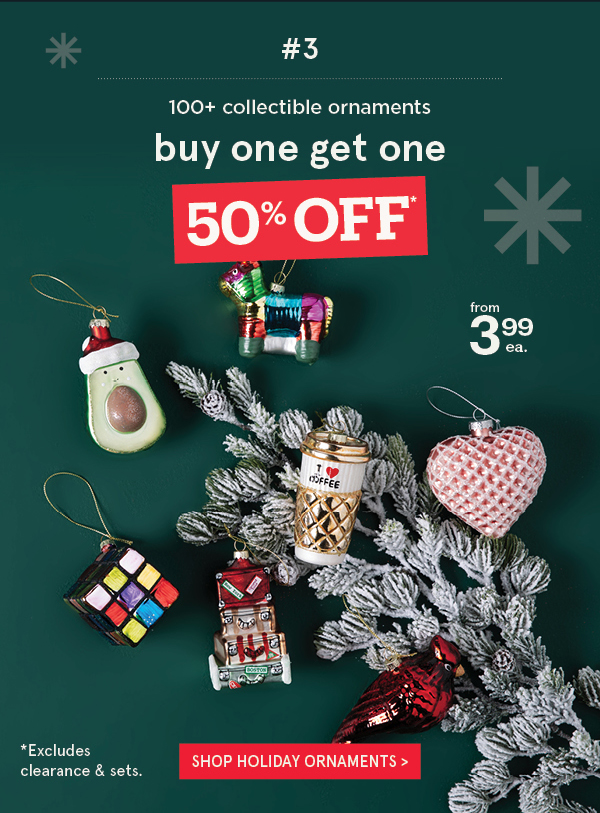 Ornaments BOGO 50% Off