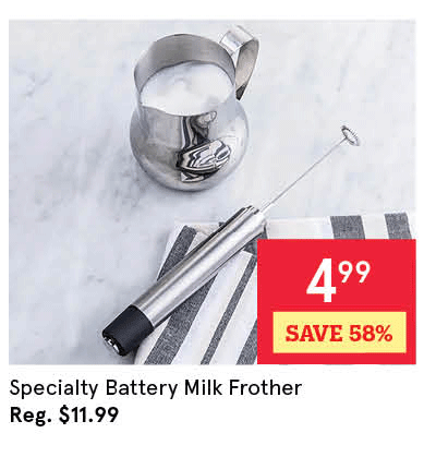  KSP Specialty Battery Milk Frother (Black)