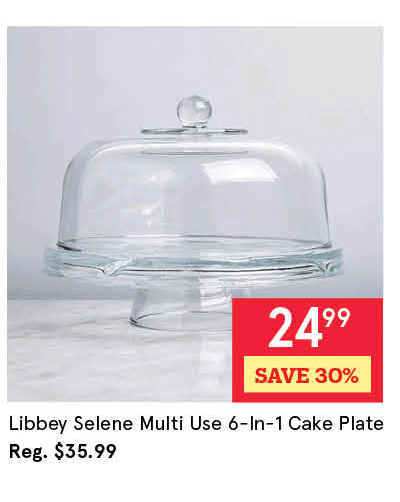 Libbey Selene Multi Use 6-In-1 Cake Plate