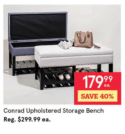  KSP Conrad Upholstered Storage Bench (Natural)