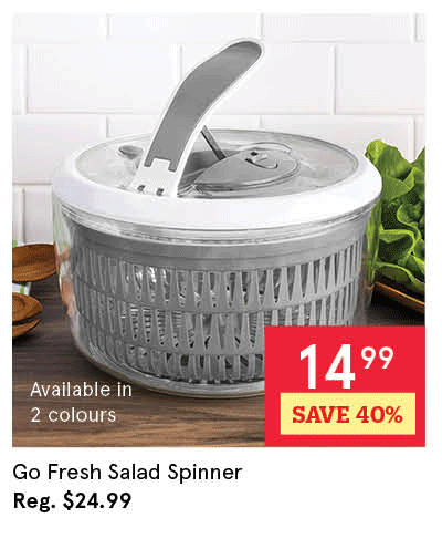 KSP Go Fresh Salad Spinner (Grey)