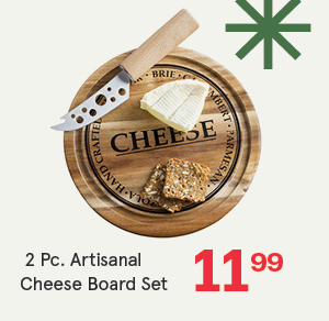 Artisanal 'Acacia Wood' Cheese Board With Knife - Set of 2