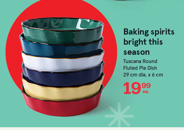 Tuscana Round Fluted Pie Dish