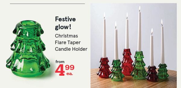 Christmas Flare 'Tree' Taper Candle Holder