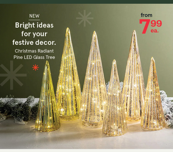 Christmas Radiant Pine LED Glass Tree