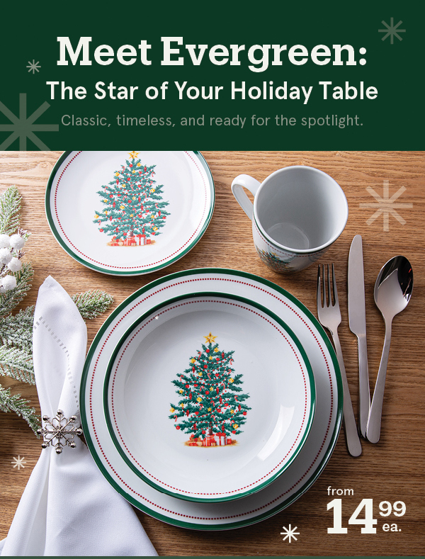 New Evergreen Dinnerware Collection