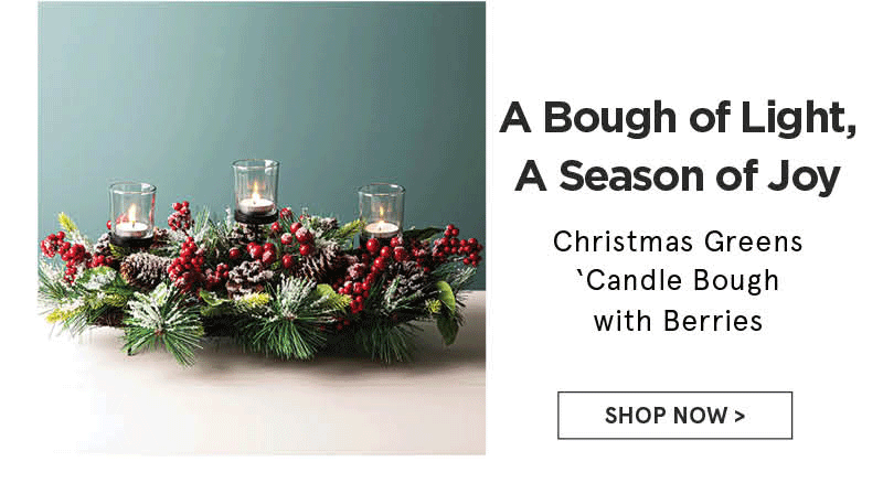 Christmas Greens 'Candle Bough with Berries'