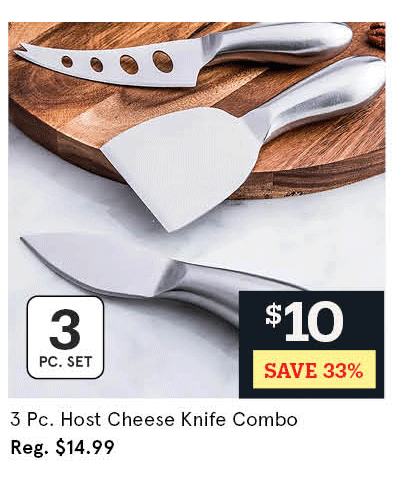  KSP Host Cheese Knife Combo - Set of 3 (Stainless Steel)