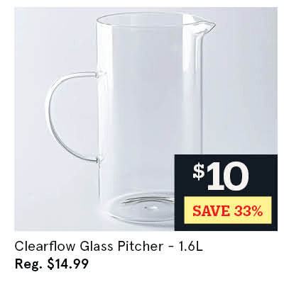 KSP Clearflow Glass Pitcher (1.6L)