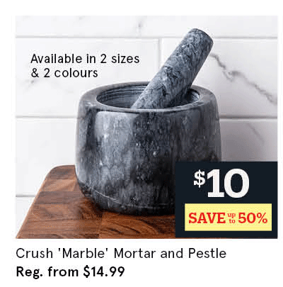        Skip to the end of the images gallery Skip to the beginning of the images gallery KSP Crush 'Marble' Mortar and Pestle - Large (Dark Grey)