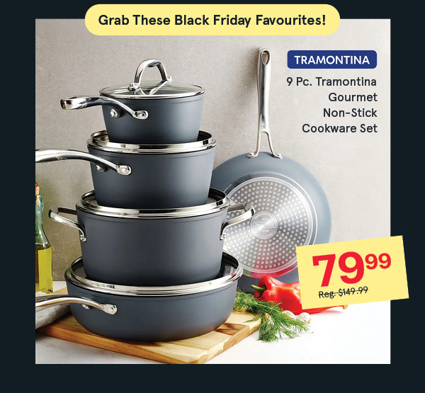 Tramontina Gourmet Non-Stick Cookware Combo - Set of 9