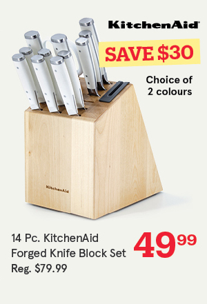 KitchenAid Gourmet Forged Wood Knife Block Combo - Set of 14