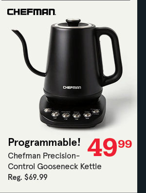 Chefman Precision-Control Programmable Gooseneck Kettle