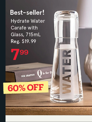 Hydrate Water Carafe with Glass