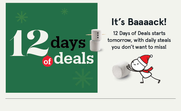 12 Day's of deals starts tomorrow