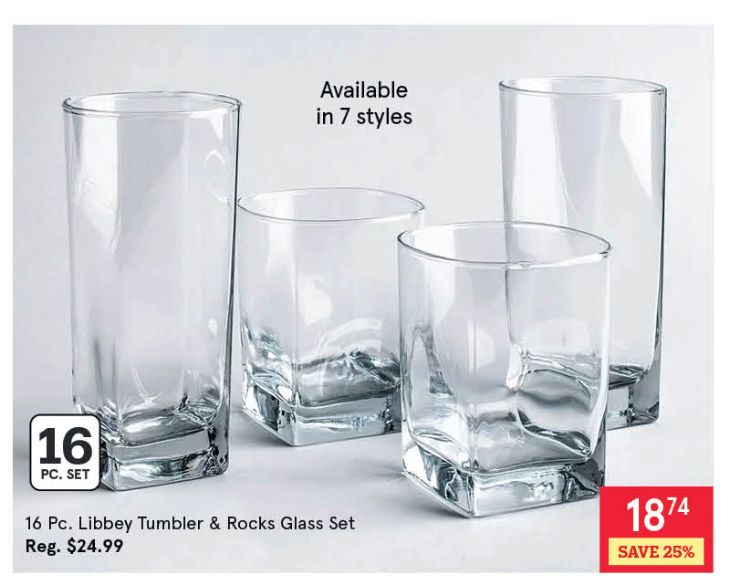 Libbey Tumbler & Rocks