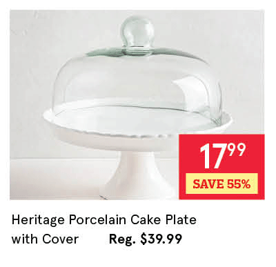 Heritage Porcelain Cake Plate with Cover