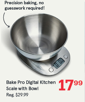 Bake Pro Digital Kitchen Scale with Bowl