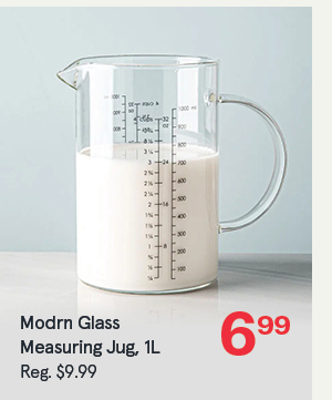 Modrn Glass Measuring Jug