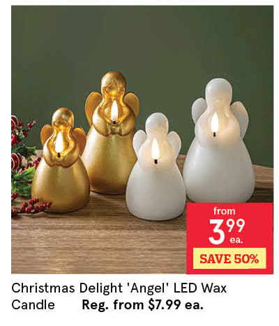 Christmas Delight 'Angel' LED Wax Candle