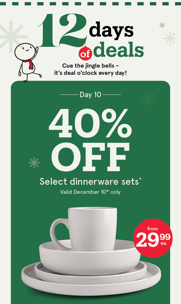 KSP Dinnerware Sets 40% Off